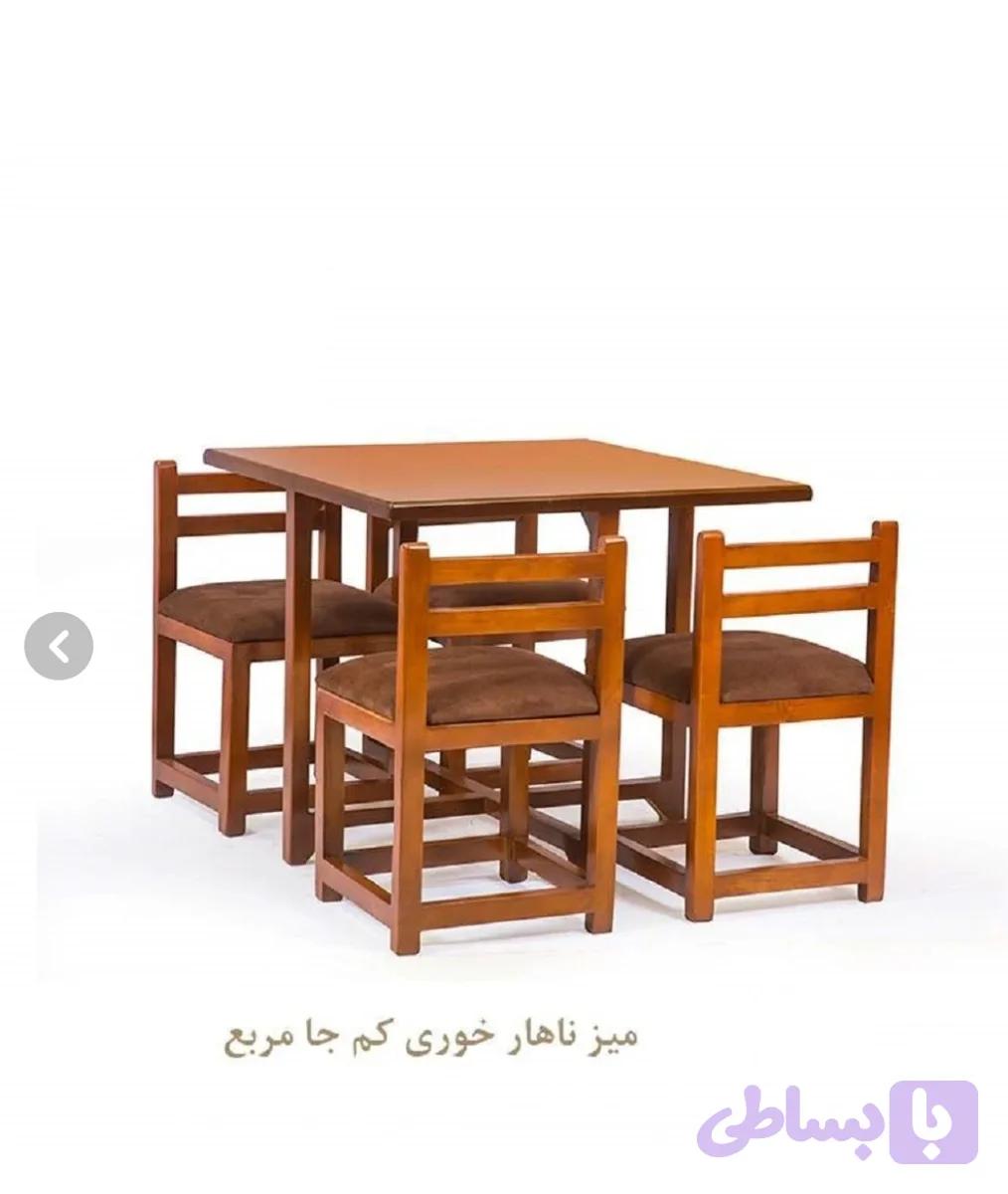 میزو صندلی نهار خوری کمجا۴نفره مربع