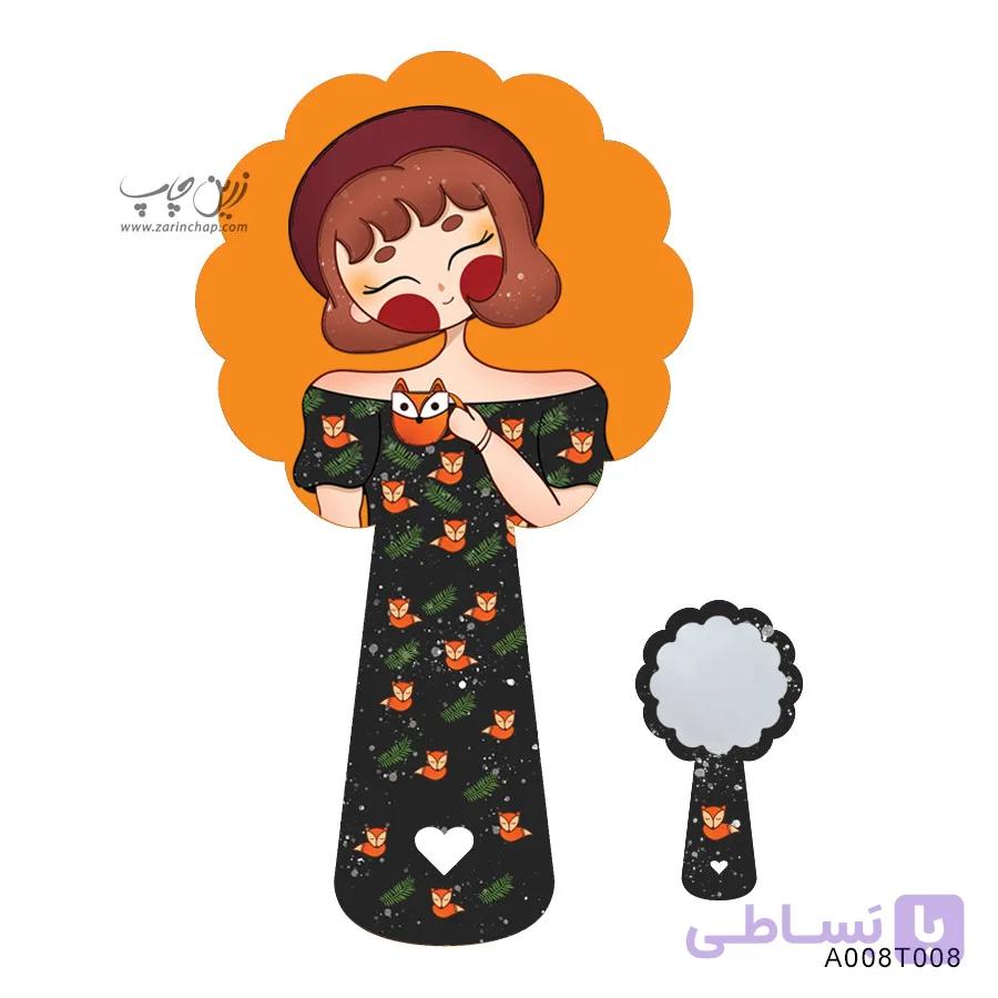 آینه دستی طرح دلبر2 کد A008T008