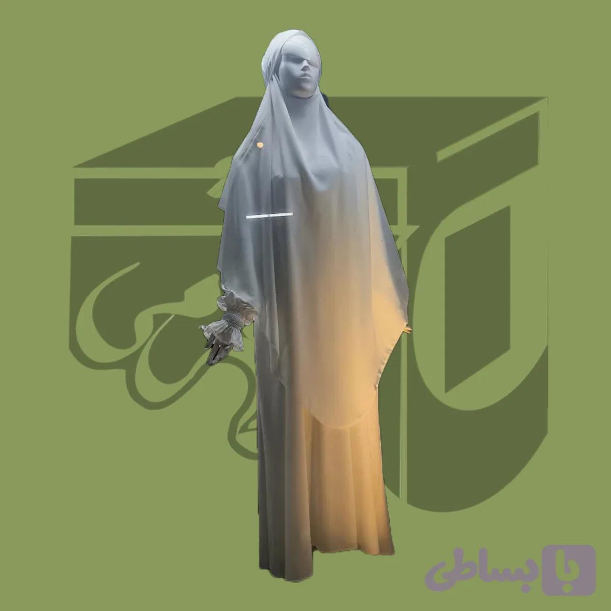 عبا و خمار زنانه سه تیکه؛ ست کامل برای احرام (فرحاب)