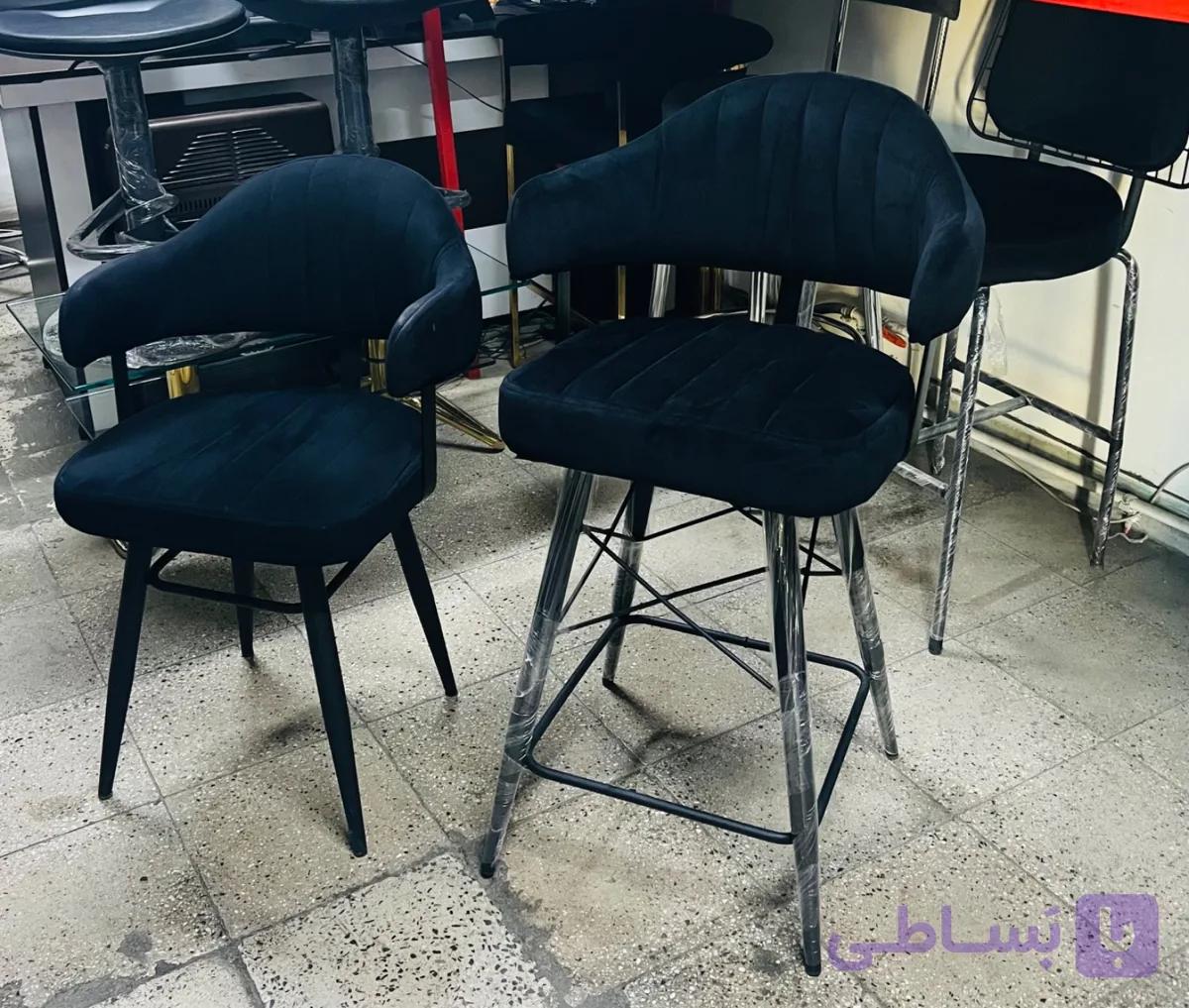 صندلی فلزی مدل سه تسمه