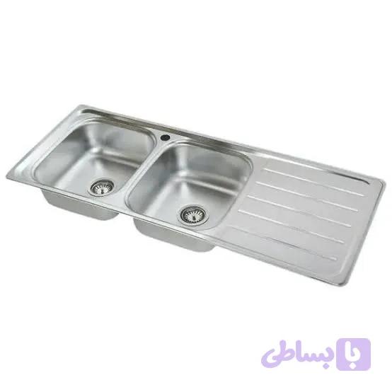 سینک استیل توکار 50*122 مدل SA03 نگین الماس