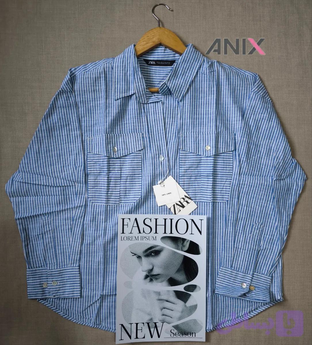 شومیز راه راه وارداتی ZARA