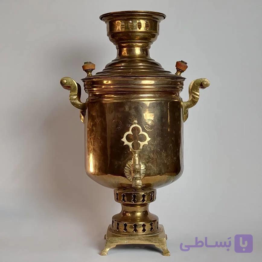 سماور زغالی قدیمی برنجی ۱۰۰ ساله(پهلوی اول)سلامت و قابل استفاده