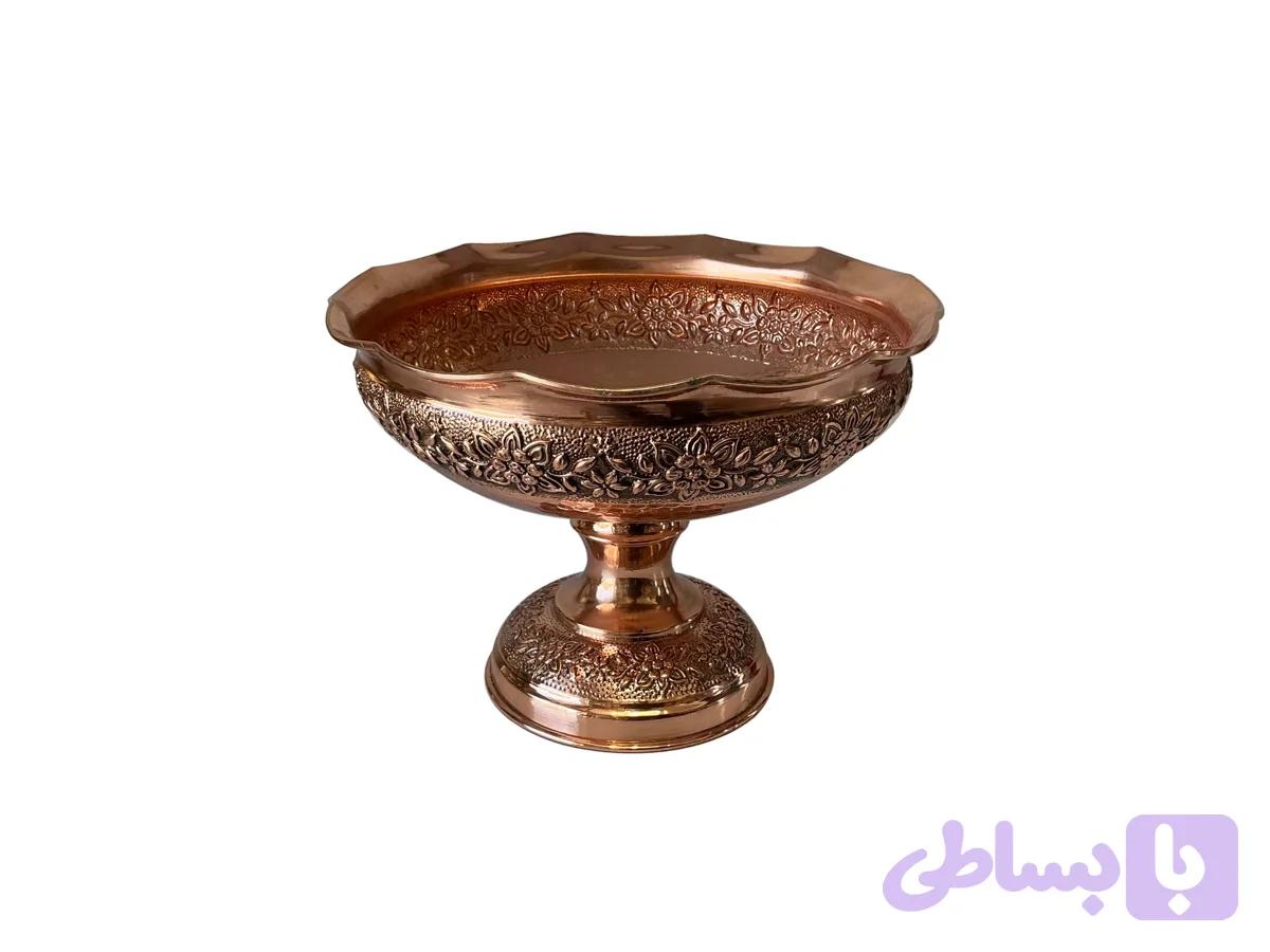 شکلات خوری مسی قلم زنی 23 سانتی