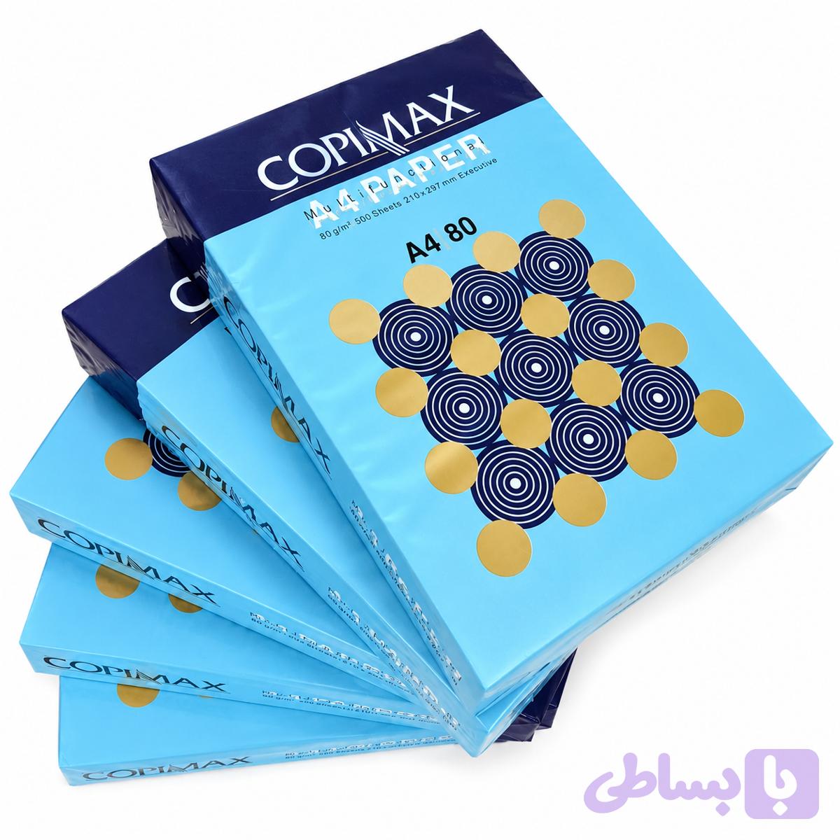 کاغذ a۴ کپی مکس 80 گرم 1500 عدد 3 بسته copimax