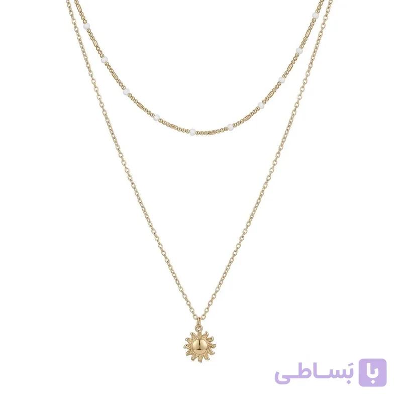 گردنبند زنانه مدل دولاین خورشید