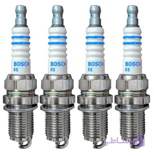 شمع خودرو بوش آلمان تک پلاتین پایه کوتاه بسته 4 عددی (مدل FR7DC)