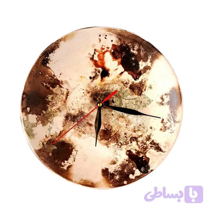 ساعت دیواری سرامیکی دستساز نارسیس، تکنسخه با رنگ منحصربهفرد انتزاعی – N5.clock