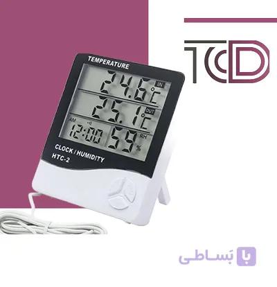 نمایشگر رطوبت، دما و ساعت همراه آلارم و حافظه HTC-2