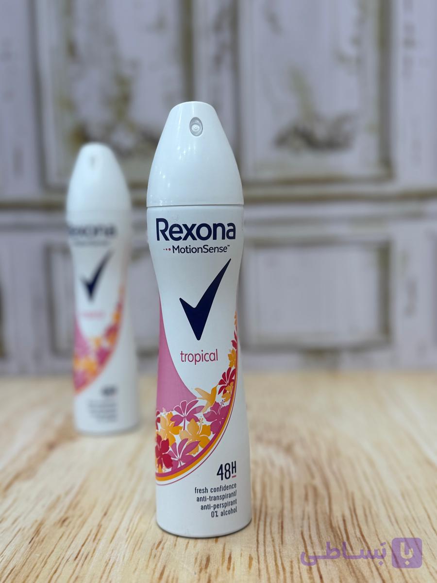اسپری بدن زنانه رایحه Tropical برندRexona