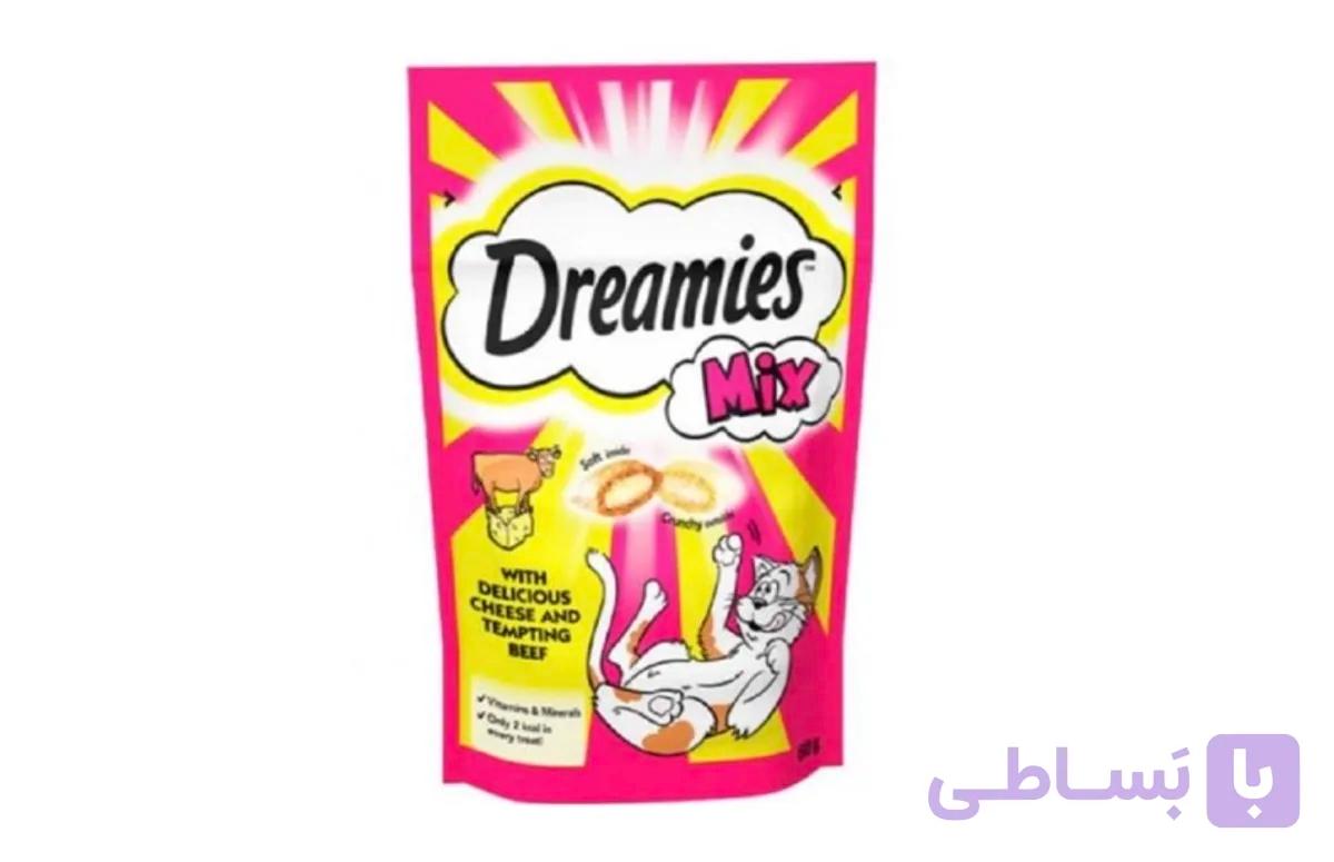 تشویقی مغذار دیریمیز با طعم گوشت و پنیر میکس ۶۰ گرمی