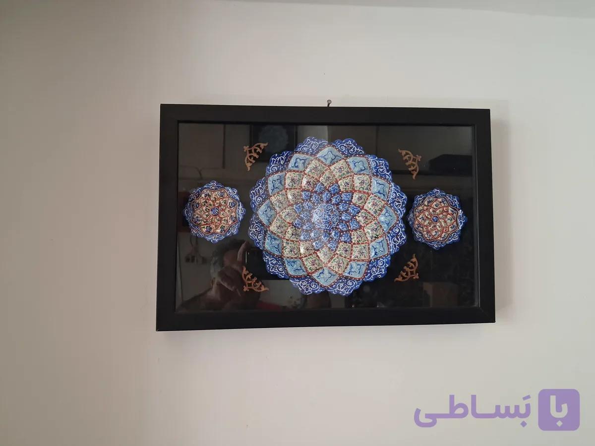 بشقاب ۲۵ سانتی ساده با قاب پی وی سی