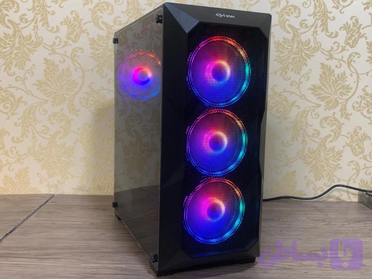 کیس گیمینگ cori7 رم ۱۶ گیگ گرافیک ۸ گیگ DDR5 کد C666