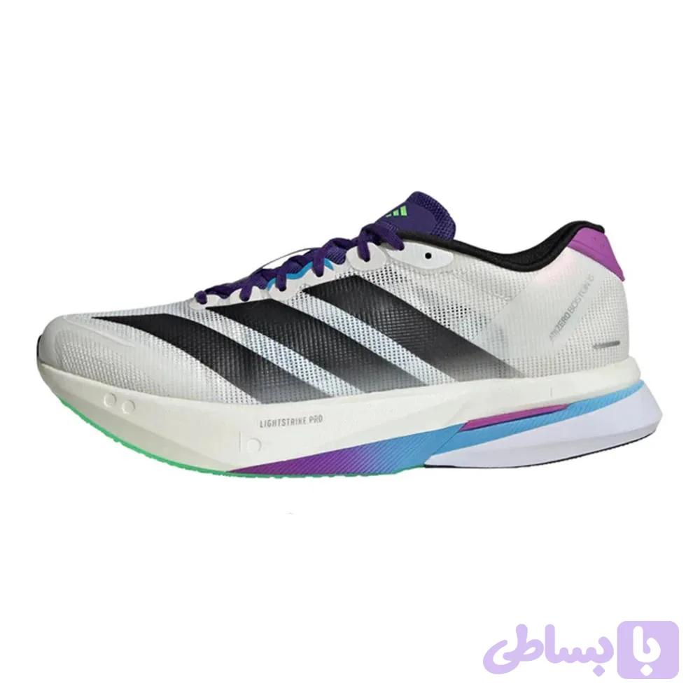 کفش رانینگ آدیداس Adidas Adizero Boston 13 Men's Running Shoes Core White / Core Black / Lime Burst