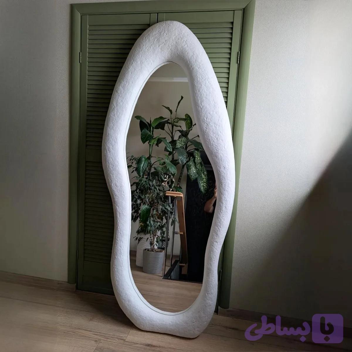 قاب ایینه قدی دفرمه پاپیه ماشه