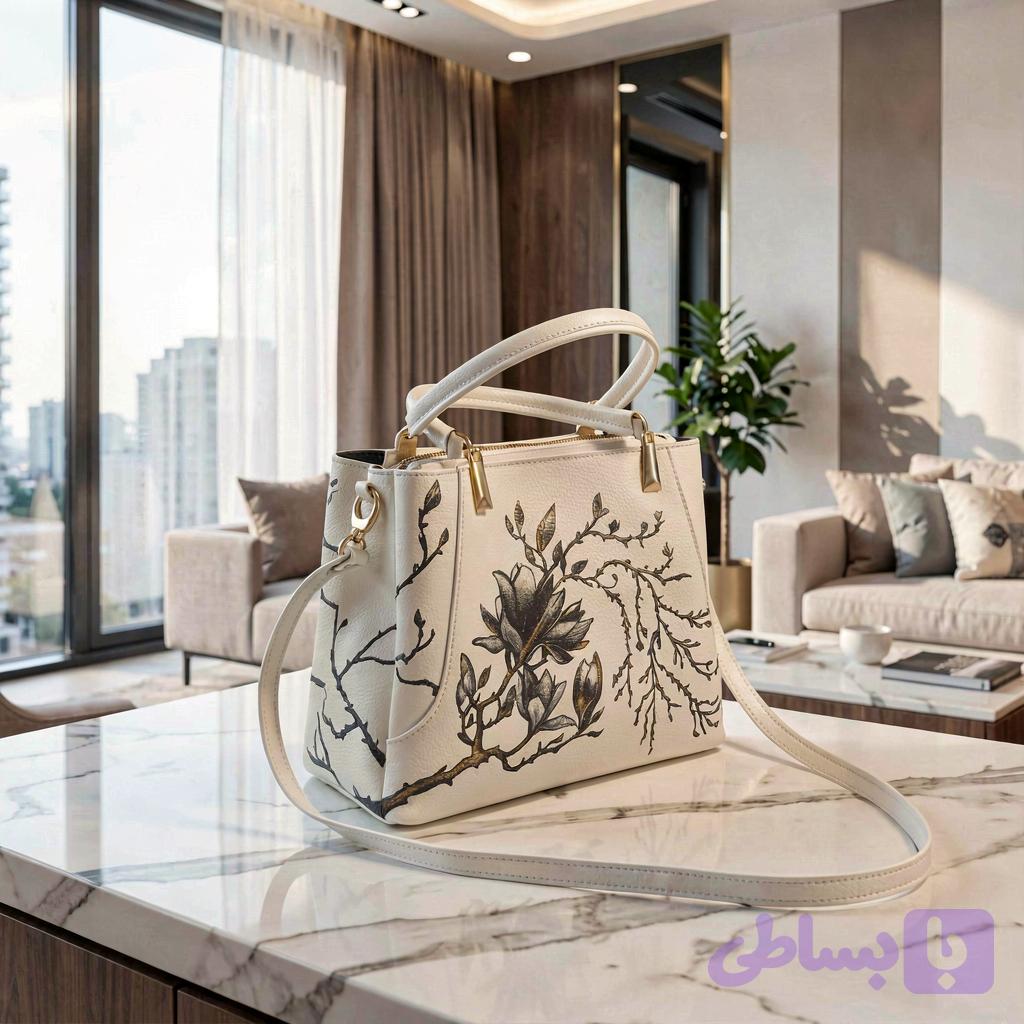 کیف زنانه طرح گلهای طبیعت