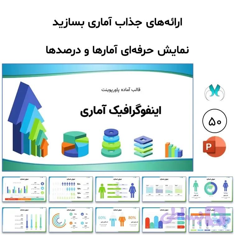 قالب پاورپوینت اینفوگرافیک آماری | ۵۰ اسلاید آماده