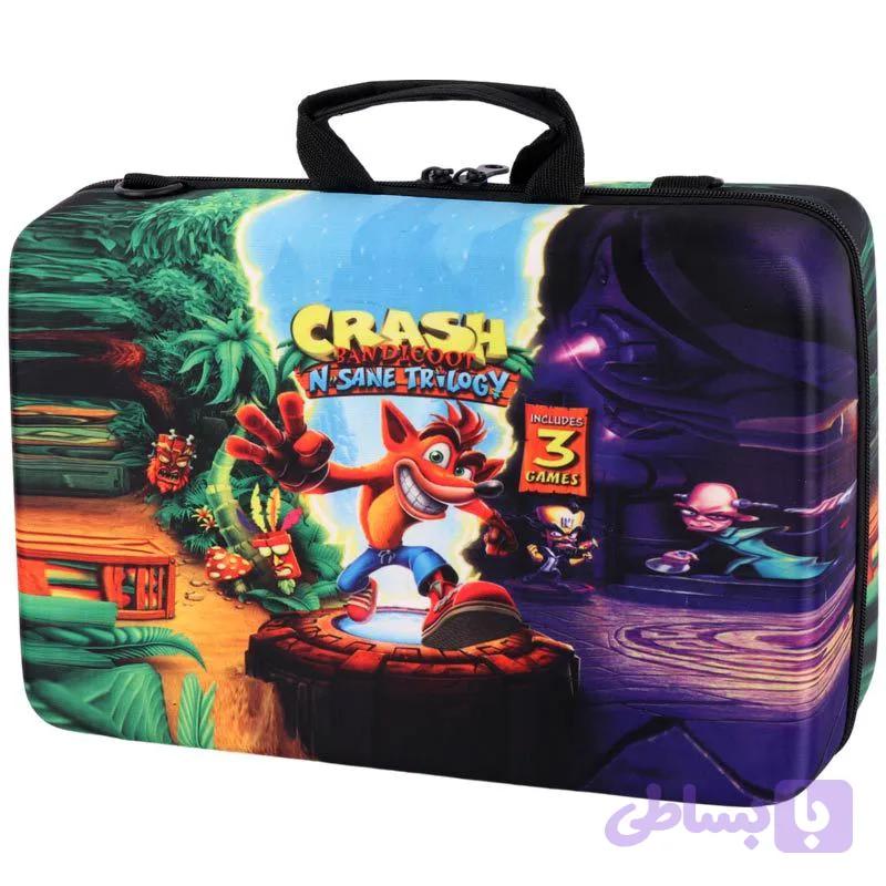 کیف کنسول بازی PS5 Slim طرح کراش Crash Bandicoot