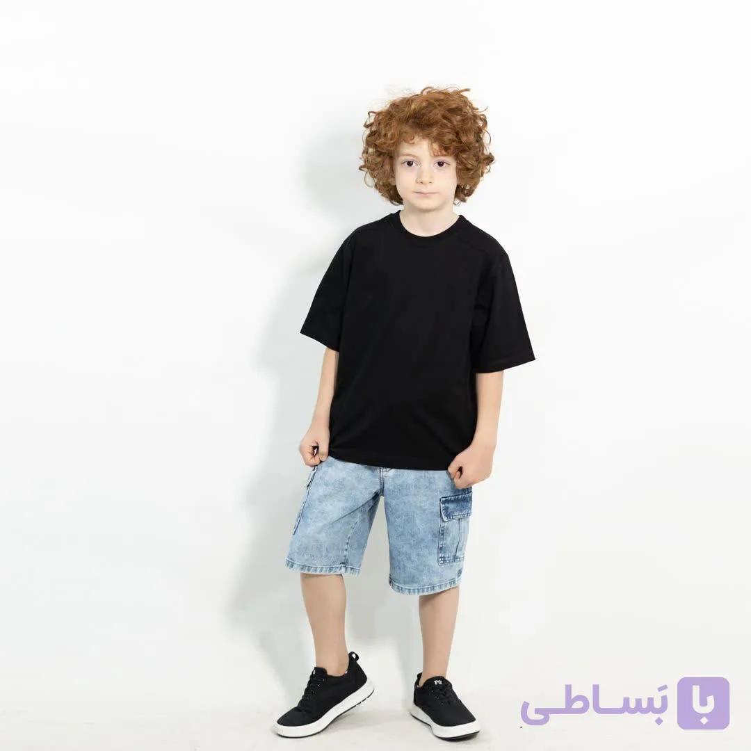 تیشرت مشکی اسپرت یکروپنبه سایز۵۰ الی۶۵