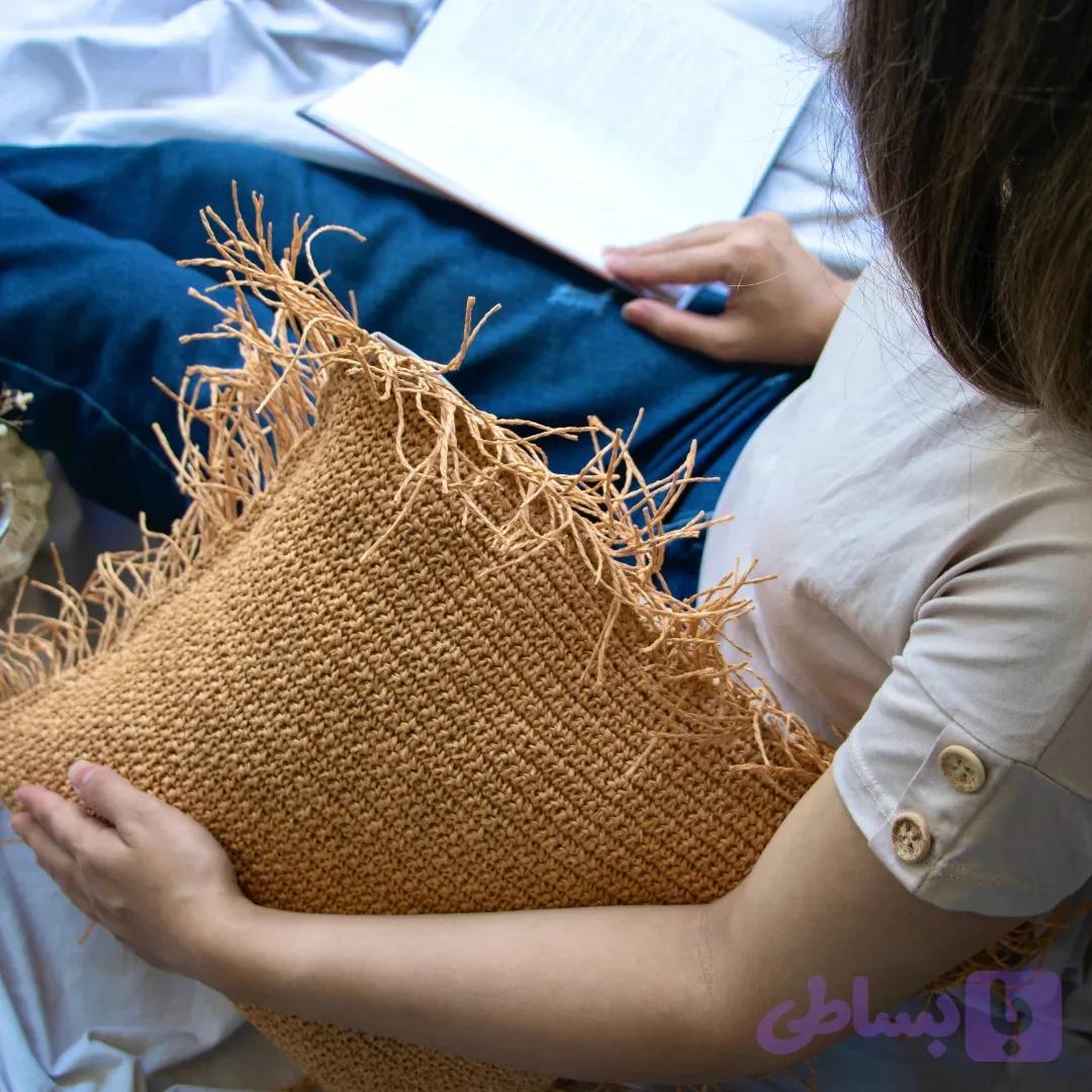 کوسن رافیا دو رو ۴۰x۴۰