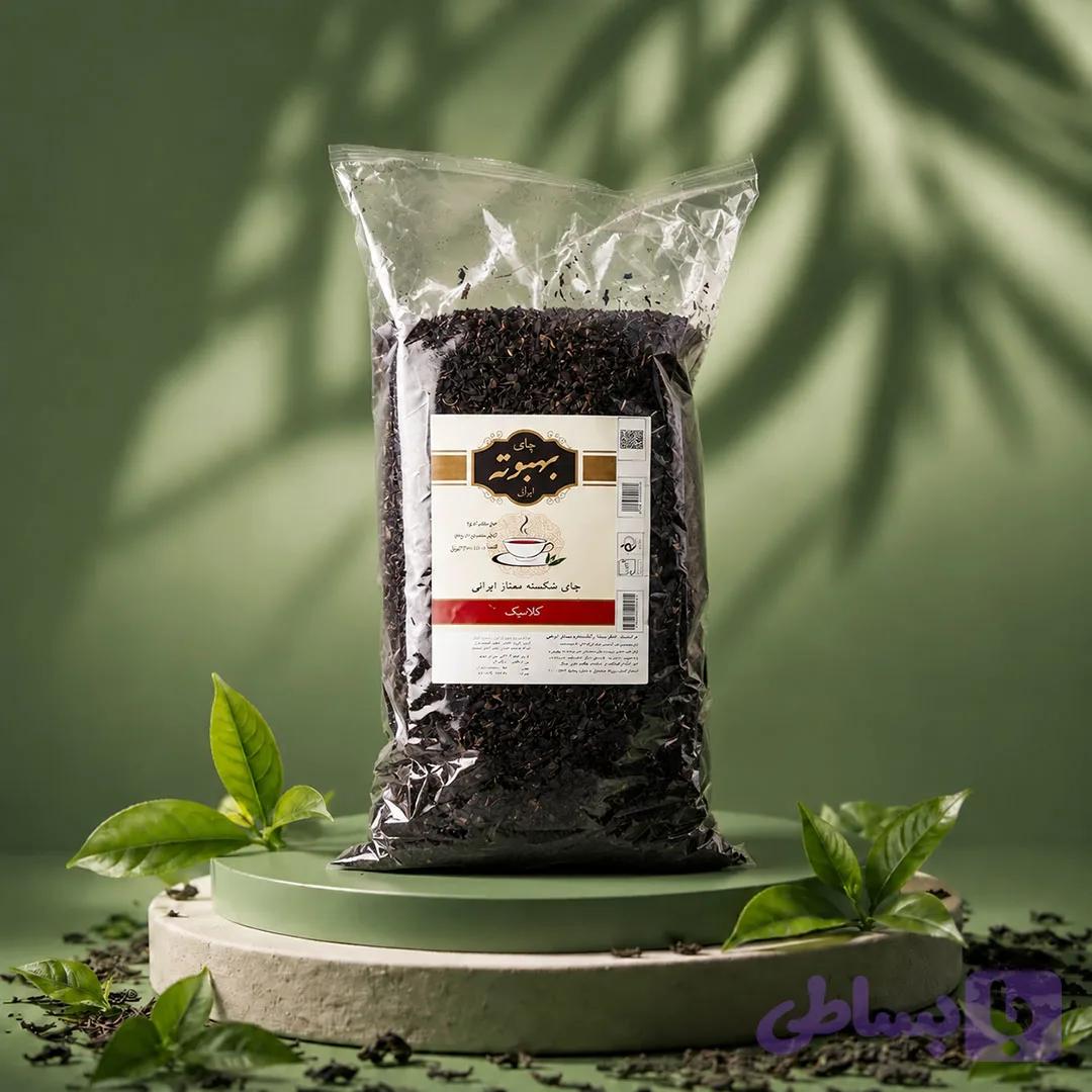 چای سیاه ایرانی بهبوته کلاسیک سلفونی 500 گرم