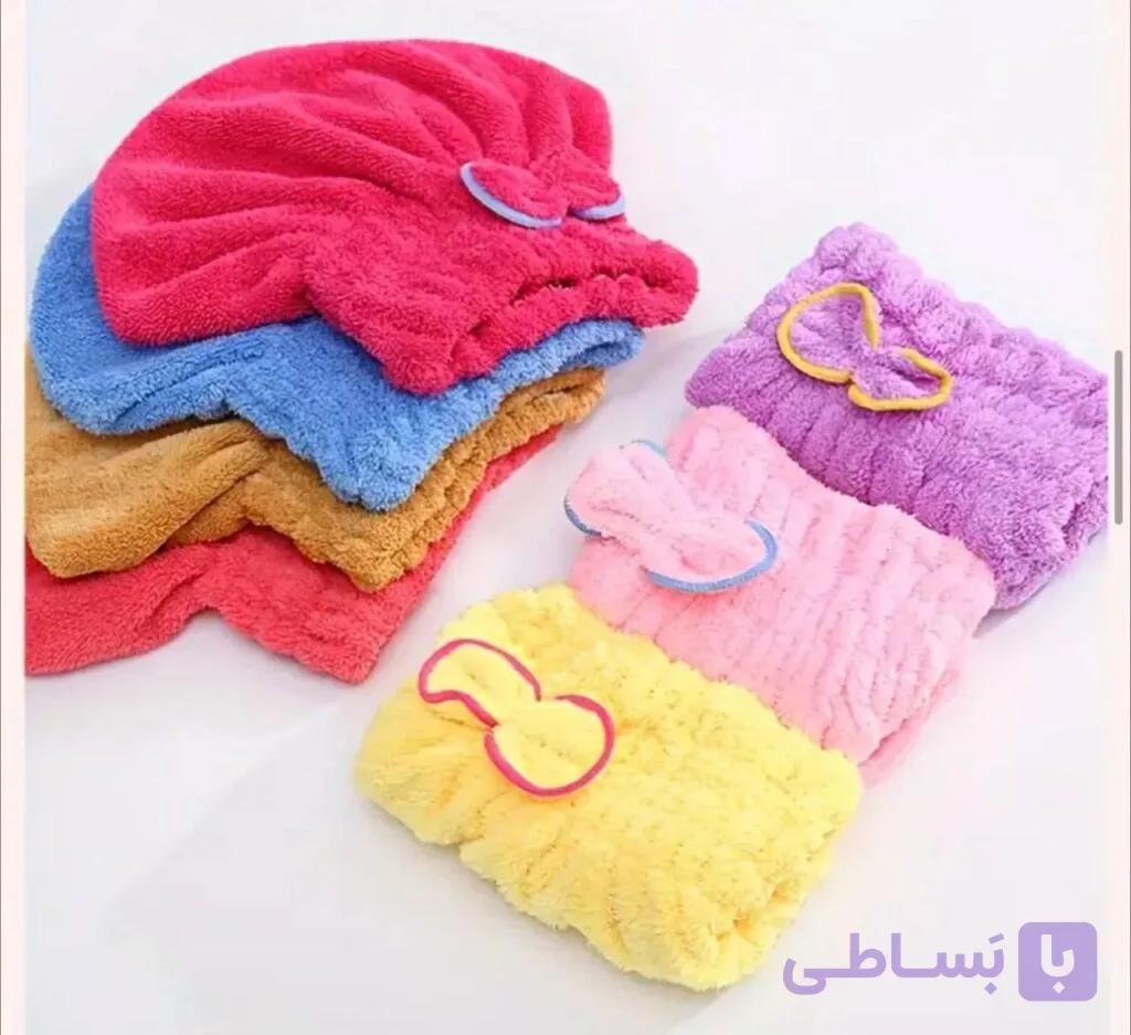 کلاه حمام پاپیوندار ، کلاه دوش محافظ مو ضدآب با طراحی فانتزی