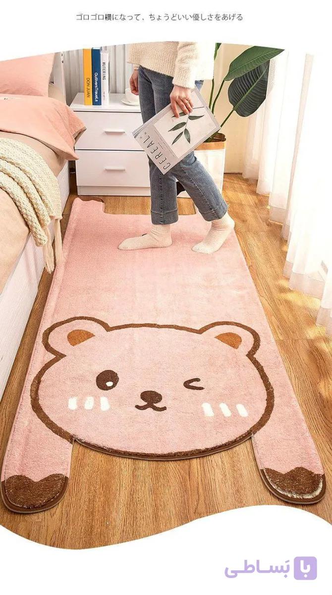 فرشینه فانتزی طرح حیوانات ، فرش نرم و ترمزدار مدل تدی، ببر و پلنگ