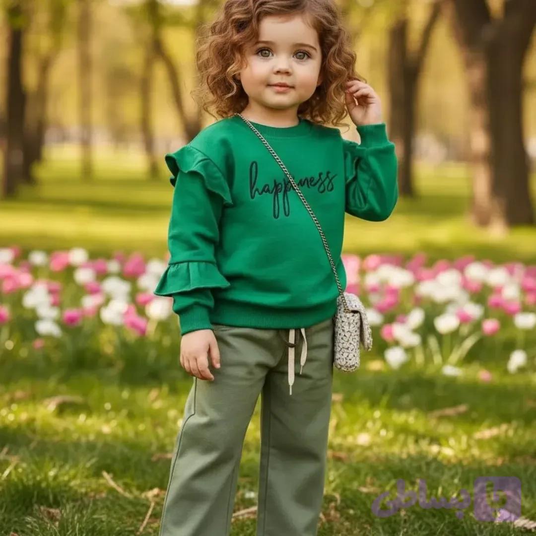 ست گلدوزی بلوز پنبه دورس لاکرادار اعلا و شلوار کتان ۵۳۰ گرم
