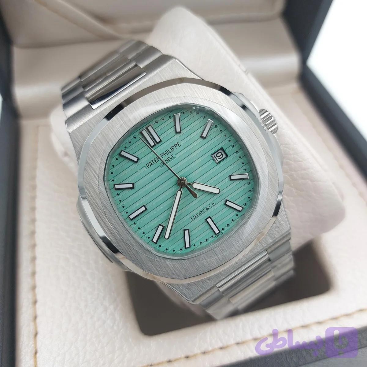 ساعت مچی مردانه پتک فیلیپ مدل ناتیلوس استیل تیفانی Patek philippe