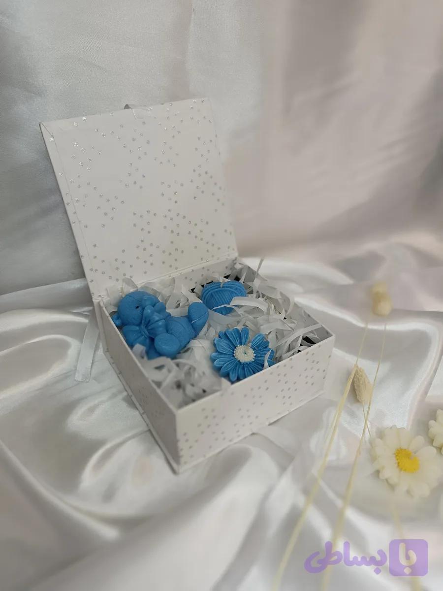 باکس شمع تدی آبی