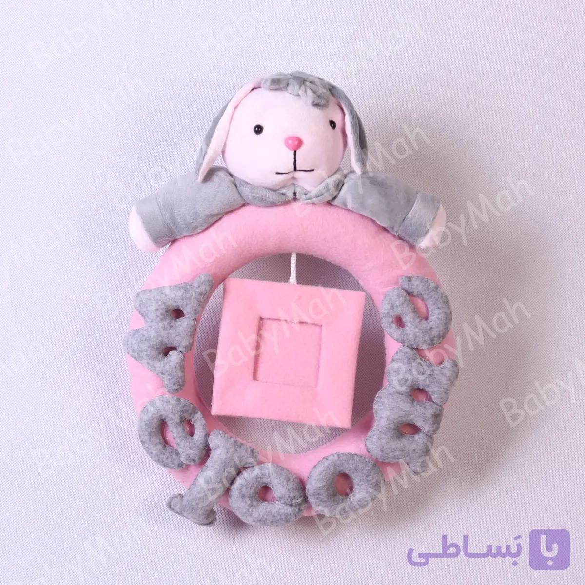 آویز درب خرگوش رنگ طوسی