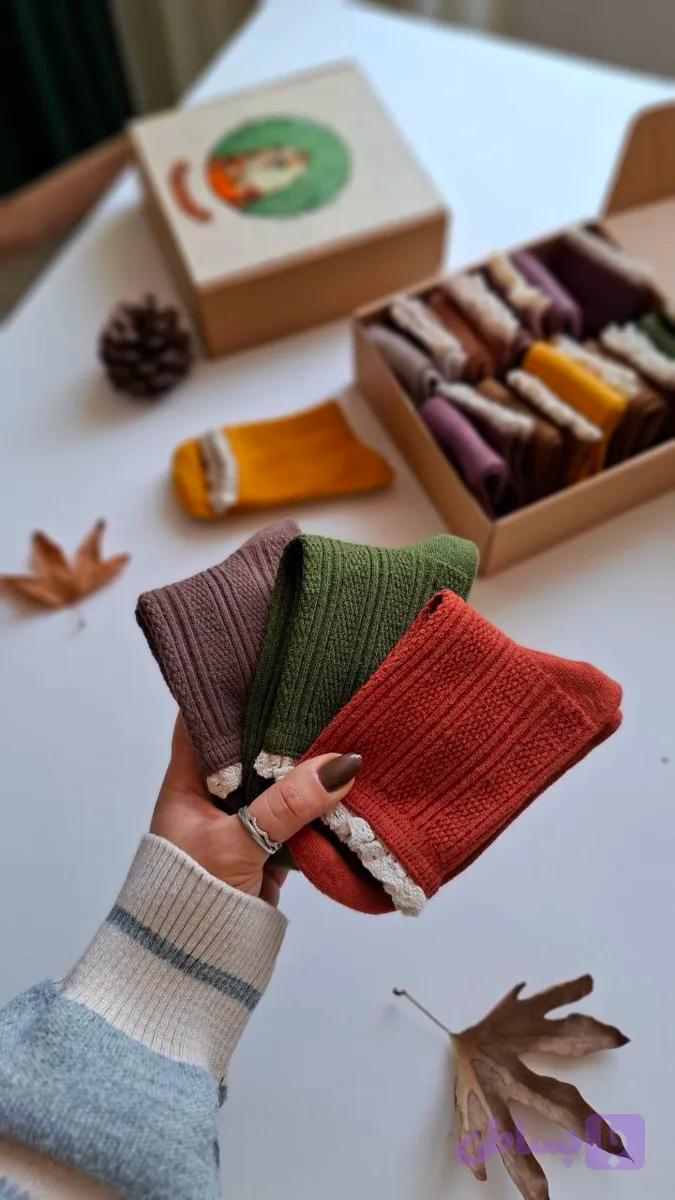 جوراب زنانه لب گیپوری