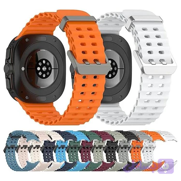 بند مدل Marine Loop مناسب برای ساعت هوشمند سامسونگ گلکسی واچ 7 اولترا Galaxy Watch 7 Ultra 47 mm