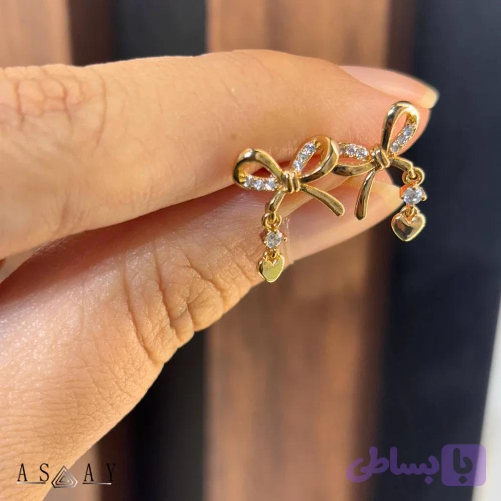 گوشواره پاپیون آویزدار ژوپینگ