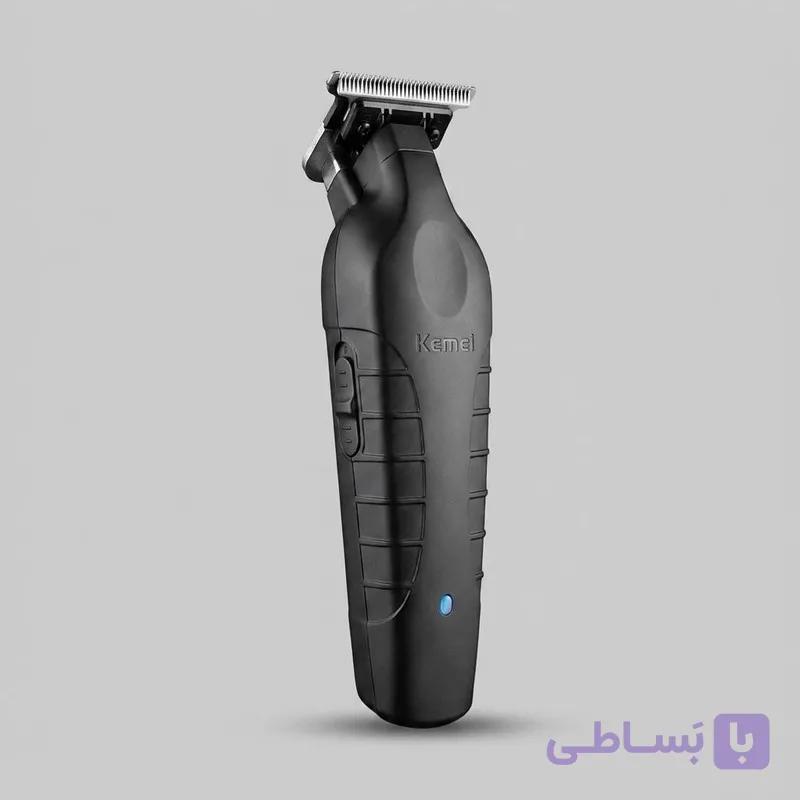 ماشین اصلاح موی صورت کیمی مدل KM-2299 با تیغه کربن استیل، باتری 1200 میلیآمپر ساعت، شارژ سریع 3 ساعته با USB Type-C، طراحی ارگونومیک و 3 شانه تنظیم طول مو