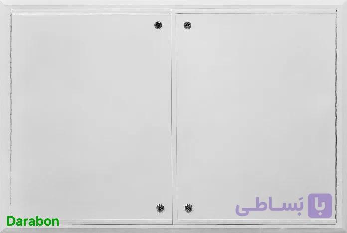 دریچه بازدید آلومینیومی زیرفن کوئلی لولادار دو درب بدون مکش