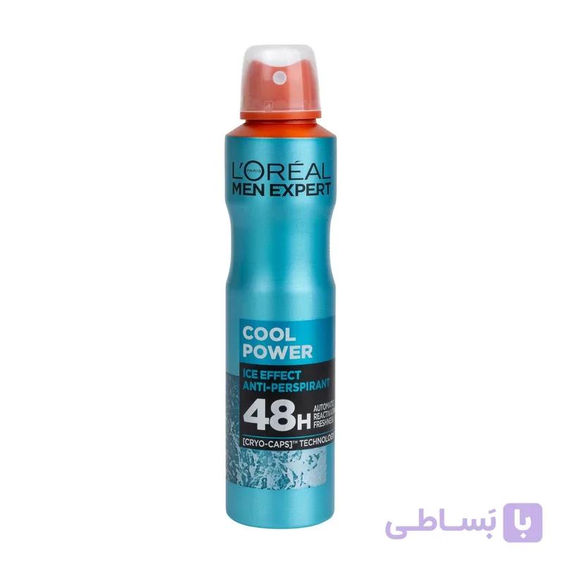 اسپری ضدتعریق مردانه لورآل مدل اسپری لورآل سری men expert مدل cool power حجم 250 میلی لیتر حجم 250 میلیلیتر
