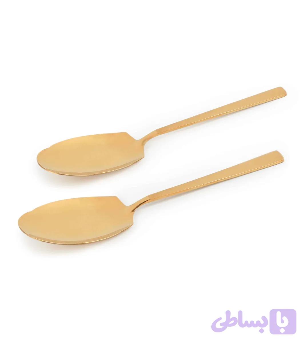سرویس کفگیر 2 پارچه لایف اسمایل مدل CUTRS-2-6 رنگ طلایی