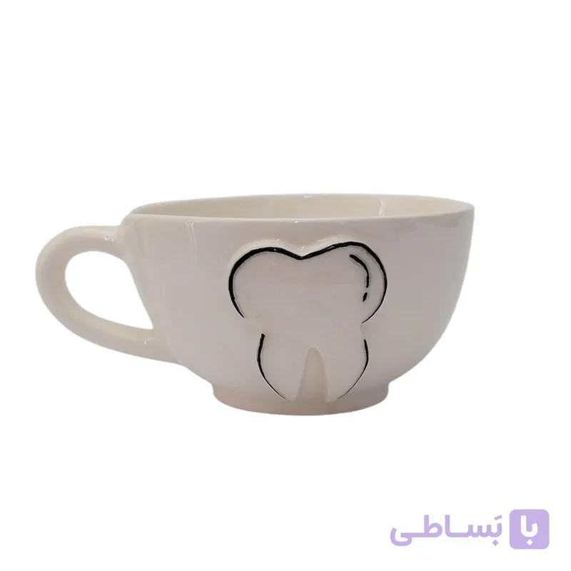 ماگ لته خوری سرامیکی طرح دندان ، دندانپزشک