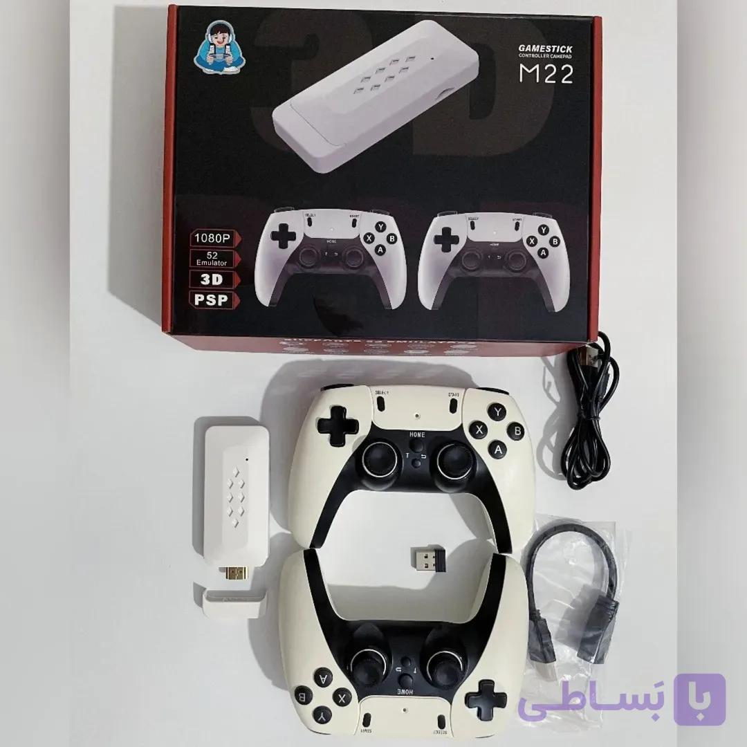 کنسول بازی Game Stick M22 GRD A همراه با دو دسته بی سیم و ظرفیت 64 گیگابایت حافظه داخلی