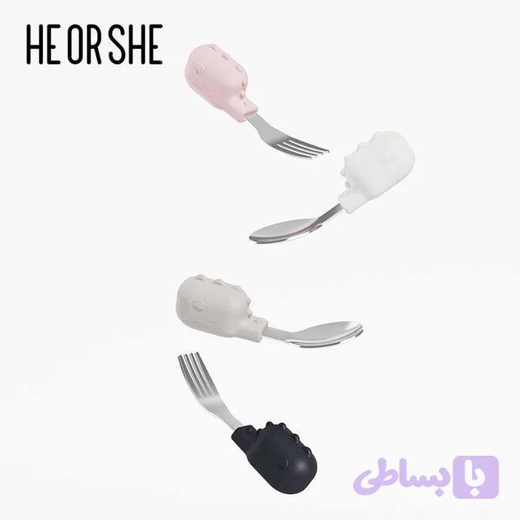 قاشق و چنگال استیل هی اورشی اصل Heorshe