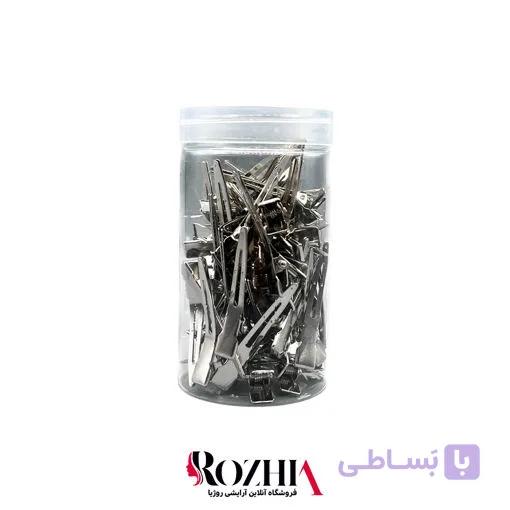 گیره کوچک مو شینیون مدل استیل
