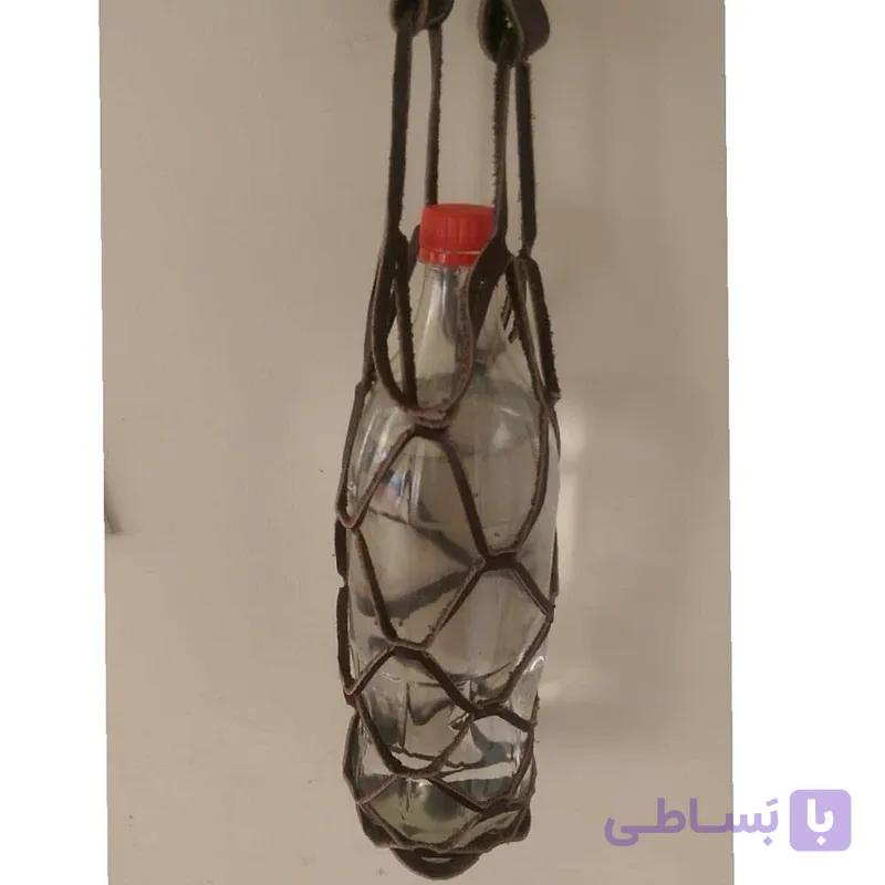 نگهدارنده بطری با چرم طبیعی گاو