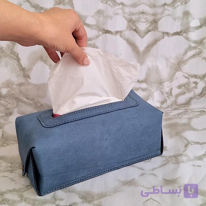 جعبه جادستمالی چرم طبیعی لاکچری برای دستمال کاغذی های پاکتی