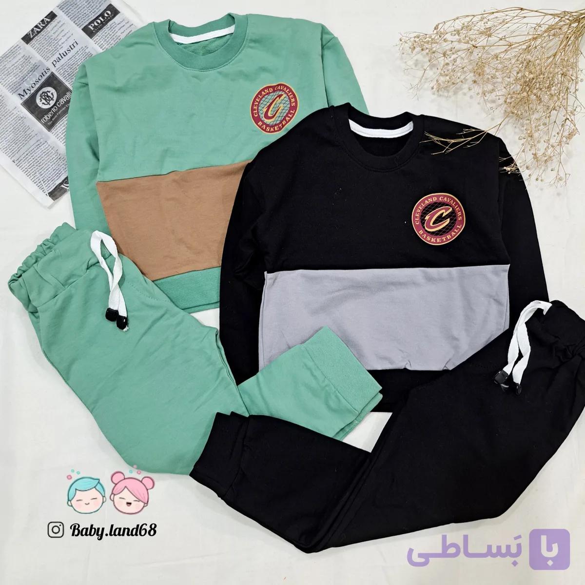 ست بلوز و شلوار بچگانه پسرانه دورس پنبه سایز ۴۰ تا ۵۵ مناسب ۲ تا ۹ سال مدل رینگی و مینیمال