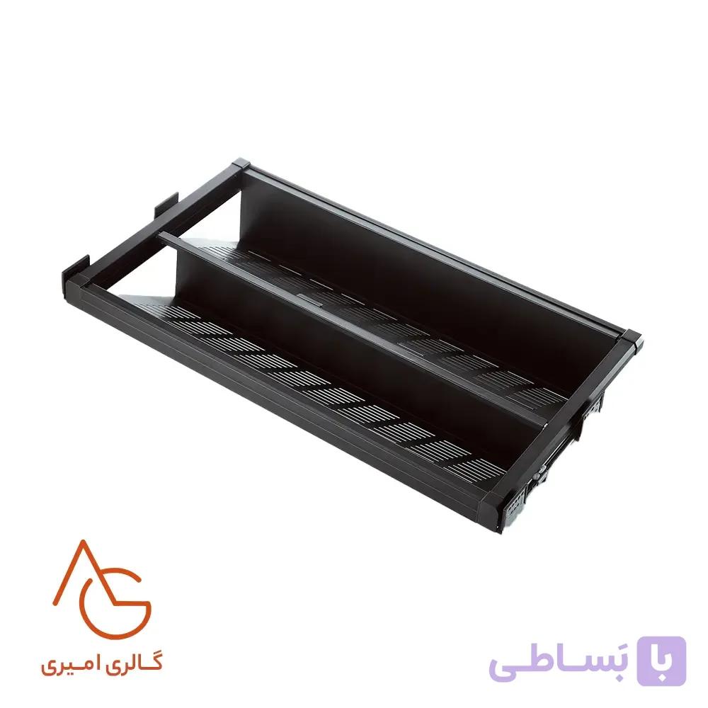 جاکفشی فلزی ریلی با صفحه مشبک داخل کمد لباس قابل رگلاژ آرام بند کد WS4126