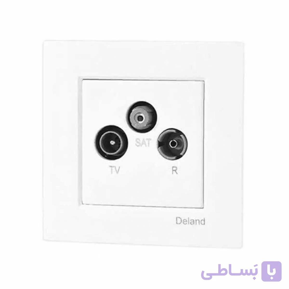 فیش آنتن مرکزی سفید دلند طرح آسا (بسته ی 100 تایی)